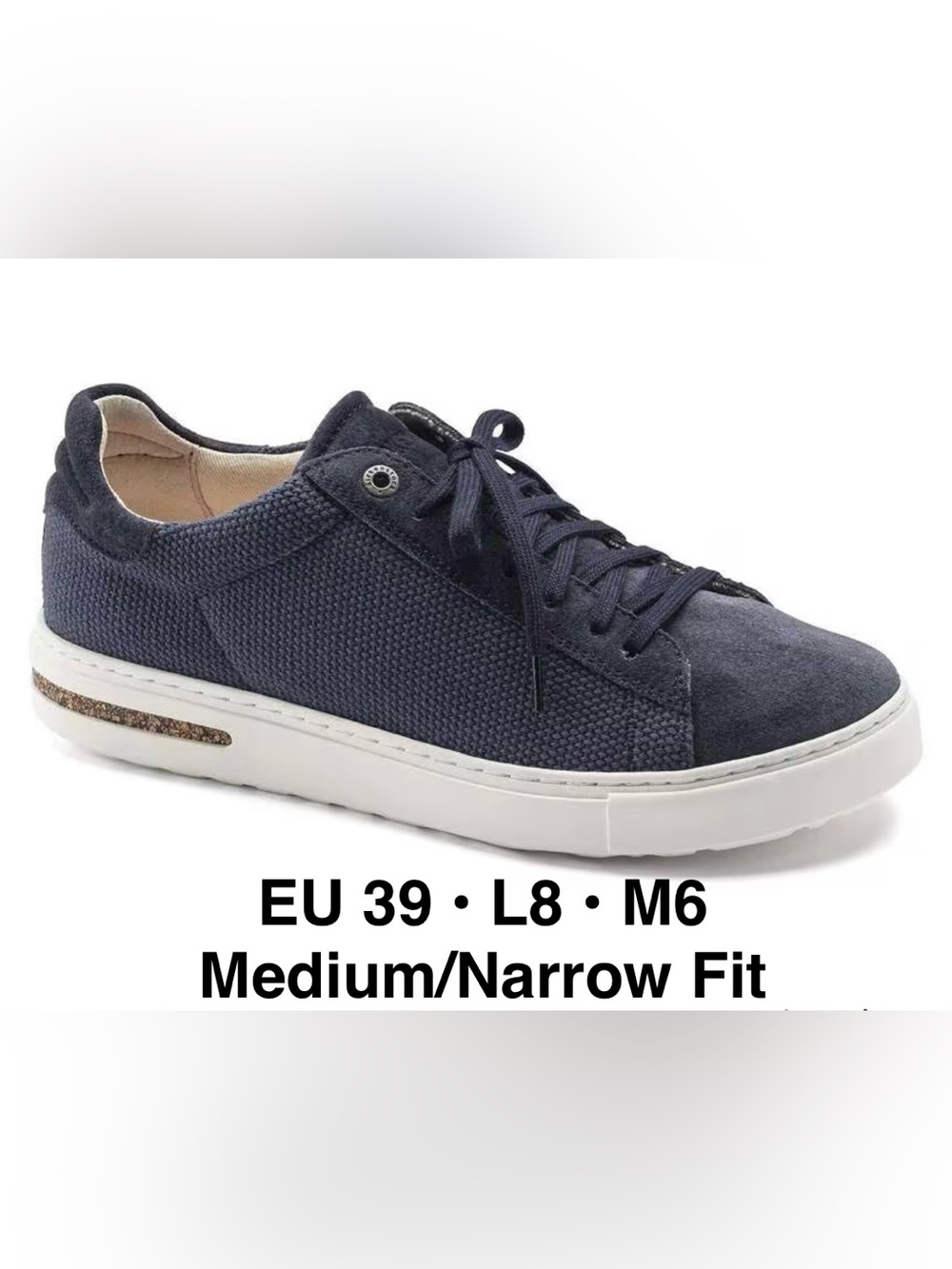 NIB Birkenstock Bend Low Blue Suede Low-Top Casual Travel Sneaker EU 39 Narrow